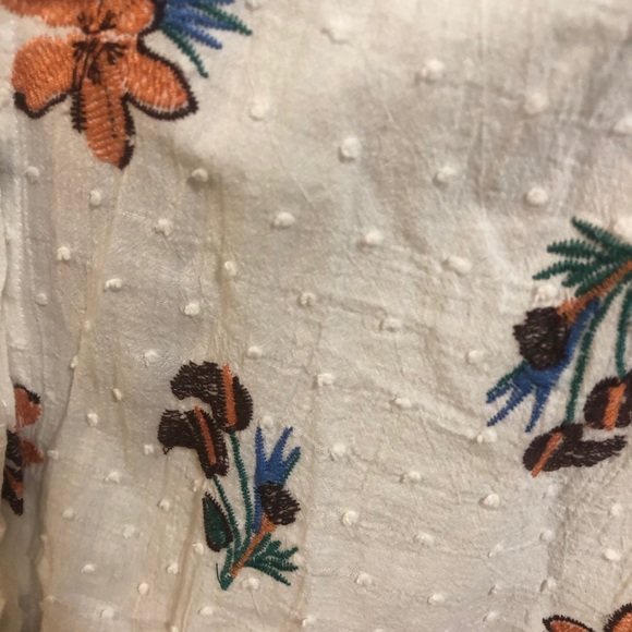 Madewell White Floral Blouse - Picture 7 of 8